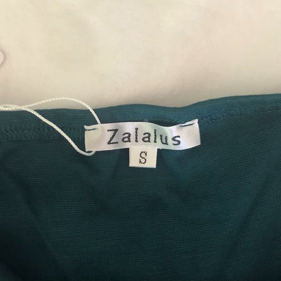 Blue-Green Sundress with Wrap Skirt and Side Zip NWT - Picture 8 of 10